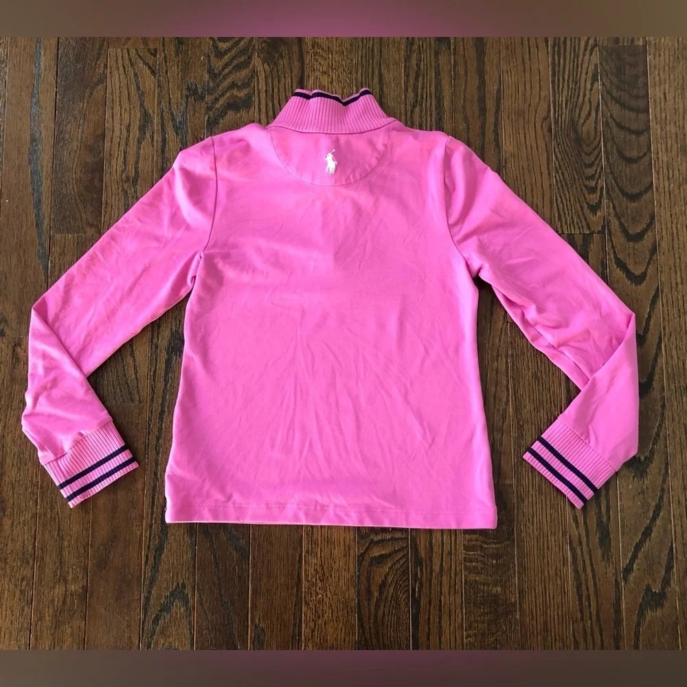 Polo Ralph Lauren Girls S (7Y) Hot Pink 1/4 Zip Active Track Jacket - EUC! - Picture 8 of 10